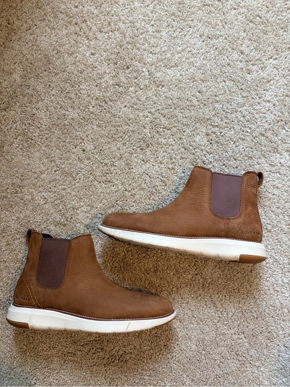 Cole Haan Grand Athletic Tan Chelsea Boot with White Sole - C35997